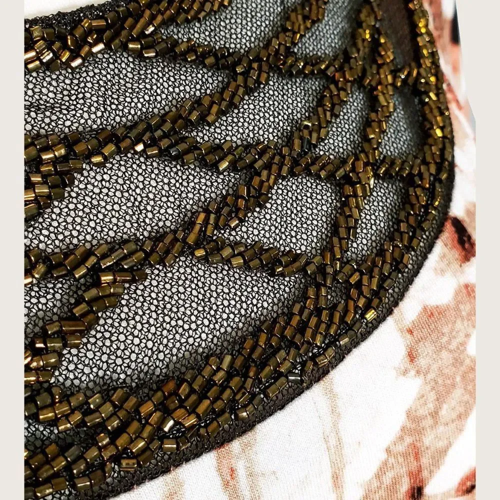 Dana Buchman Beaded Accent Top NWOT - Picture 2 of 8